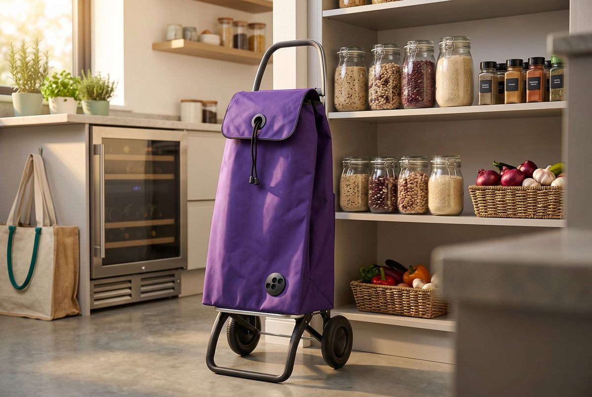 Purple MF Convert 2 Aluminum-Frame Folding Shopping Cart – view 2