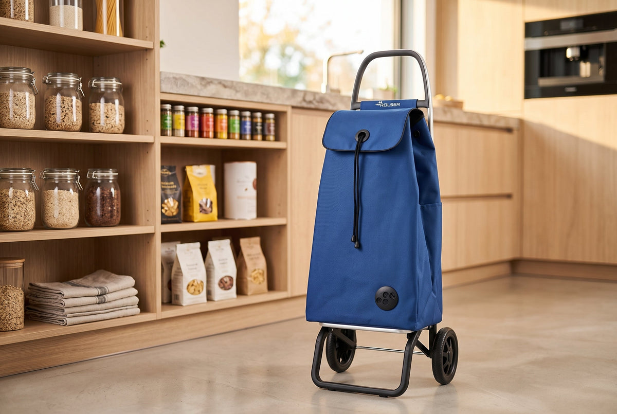 Sapphire Blue MF Convert 2 Aluminum-Frame Folding Shopping Cart – view 2