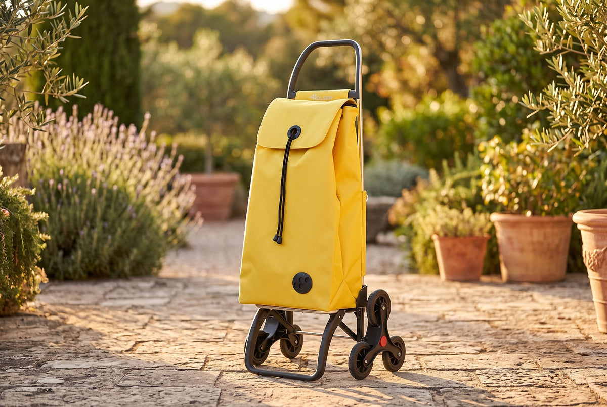 Yellow Zen RD6 Aluminum-Frame Stair Climbing Folding Shopping Cart, 6-Wheel – view 4