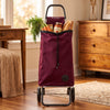 Burgundy MF Logic Aluminum-Frame Folding Shopping Cart, 2-Wheel – view 6