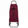 Burgundy MF Logic Aluminum-Frame Folding Shopping Cart, 2-Wheel