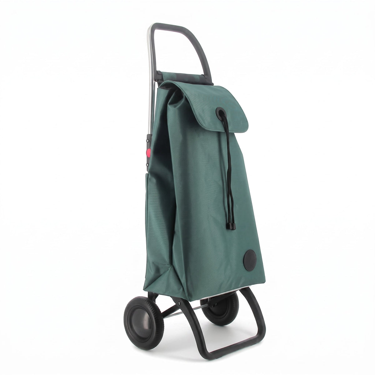 Pine Green MF Logic Aluminum-Frame Folding Shopping Cart, 2-Wheel