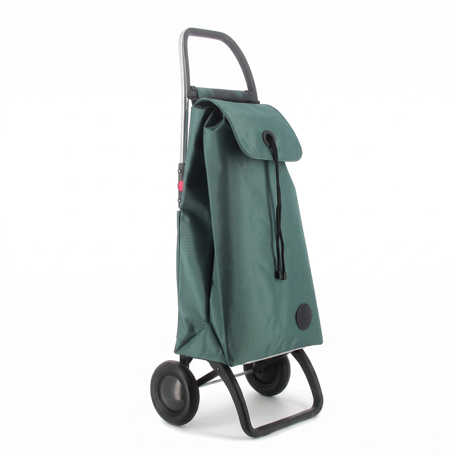 Pine Green MF Logic Aluminum-Frame Folding Shopping Cart, 2-Wheel