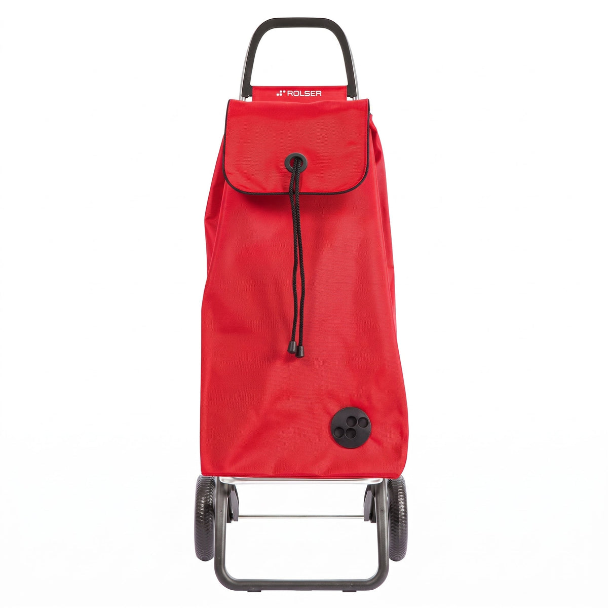 Red MF Logic Aluminum-Frame Folding Shopping Cart, 2-Wheel