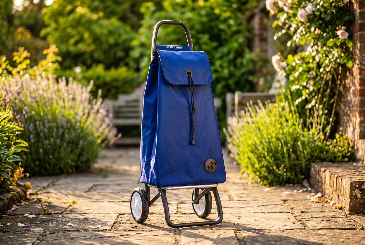Sapphire Blue MF Logic Aluminum-Frame Folding Shopping Cart, 2-Wheel – view 2