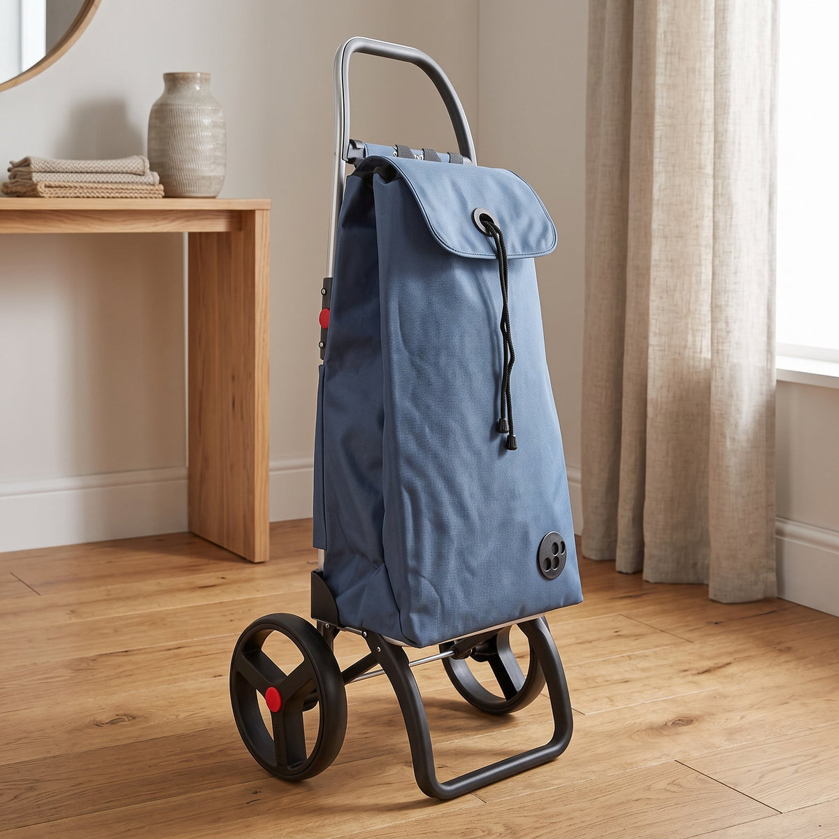 Denim Blue Logic RSG Aluminum-Frame Folding Shopping Cart – view 4