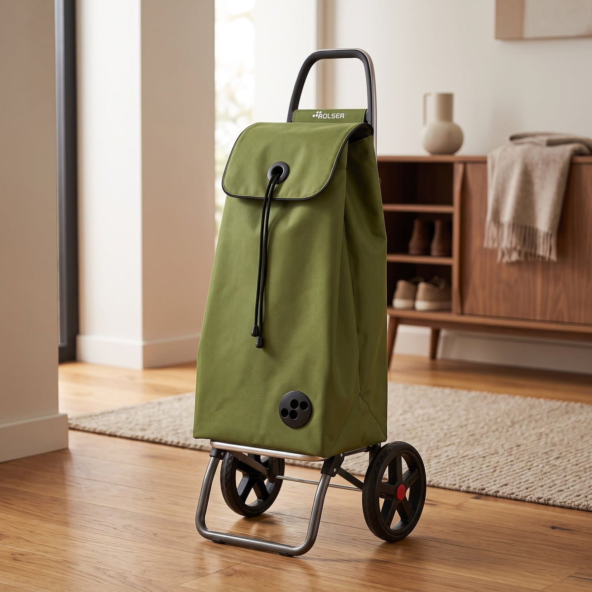 Olive Logic RSG Aluminum-Frame Folding Shopping Cart – view 4
