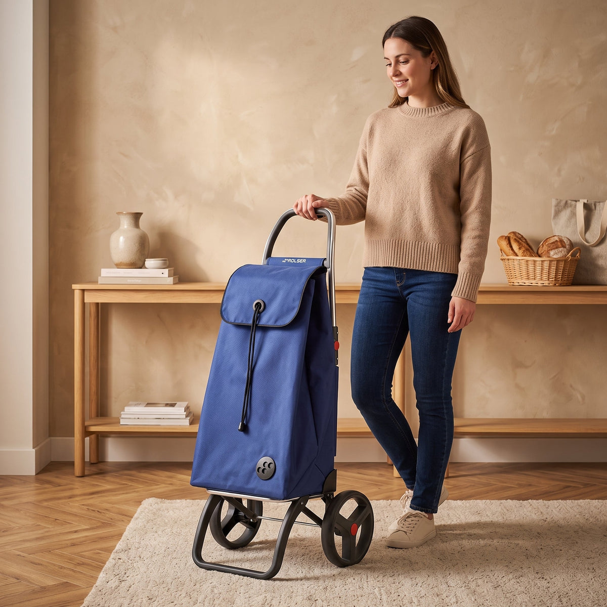 Sapphire Blue Logic RSG Aluminum-Frame Folding Shopping Cart – view 3