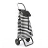 Black & White Stripe Convert 2 Aluminum-Frame Folding Shopping Cart
