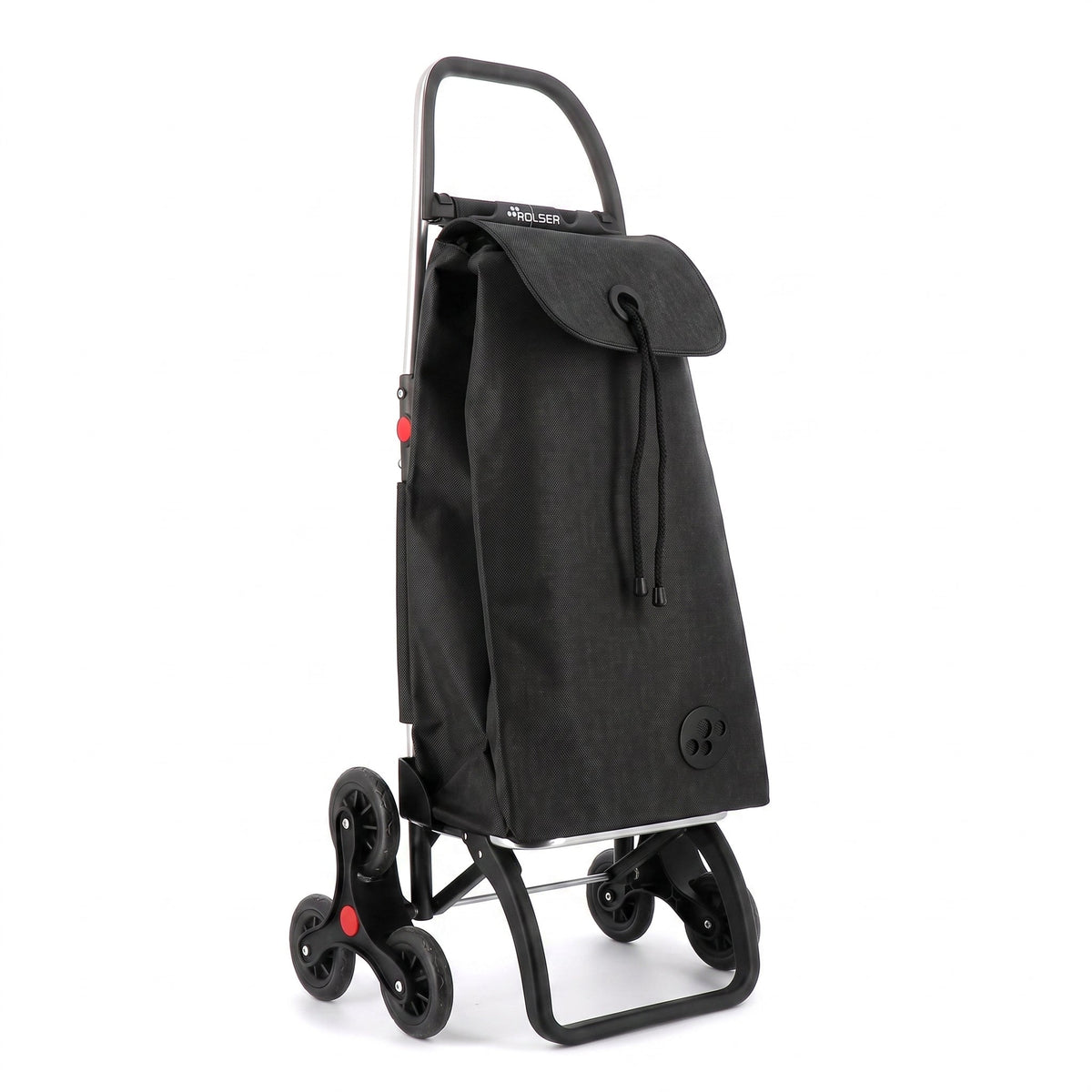 Black Tweed 6L Logic Aluminum-Frame Stair Climbing Folding Shopping Cart