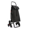 Black Tweed 6L Logic Aluminum-Frame Stair Climbing Folding Shopping Cart