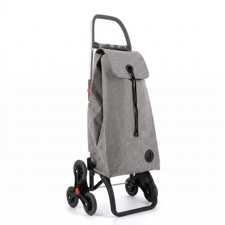 Gray Tweed 6L Logic Aluminum-Frame Stair Climbing Folding Shopping Cart