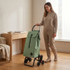 Jade Green Tweed 6L Logic Aluminum-Frame Stair Climbing Folding Shopping Cart – view 3
