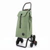 Jade Green Tweed 6L Logic Aluminum-Frame Stair Climbing Folding Shopping Cart
