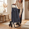 Navy Tweed 6L Logic Aluminum-Frame Stair Climbing Folding Shopping Cart – view 6