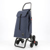 Navy Tweed 6L Logic Aluminum-Frame Stair Climbing Folding Shopping Cart