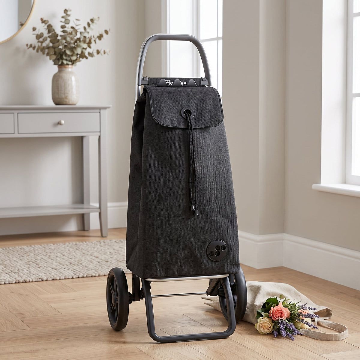 Black Tweed Logic RSG Aluminum-Frame Folding Shopping Cart – view 2