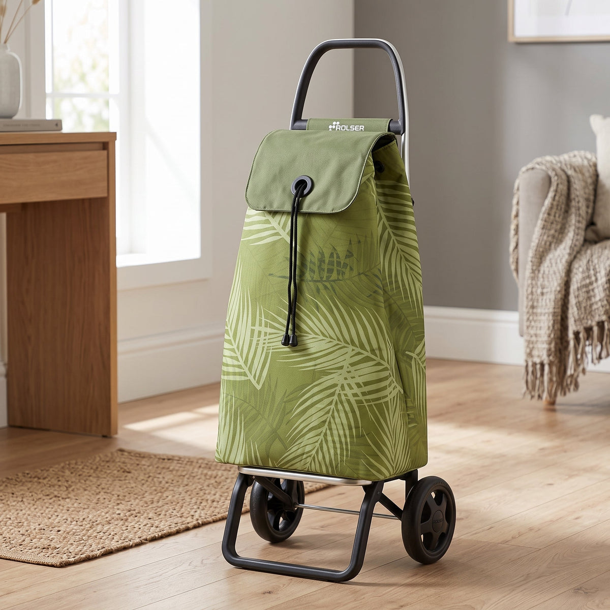 Olive Costa Rica Convert Aluminum-Frame Folding Shopping Cart – view 5