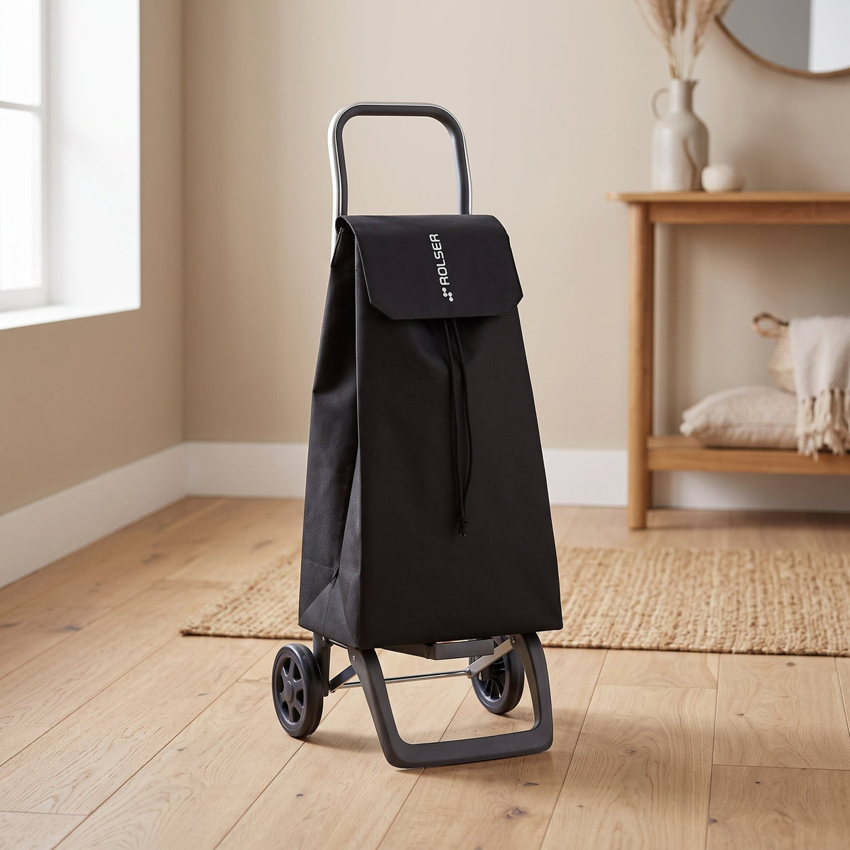 Black Jet LN Joy Aluminum-Frame Folding Shopping Cart, 2-Wheel – view 2