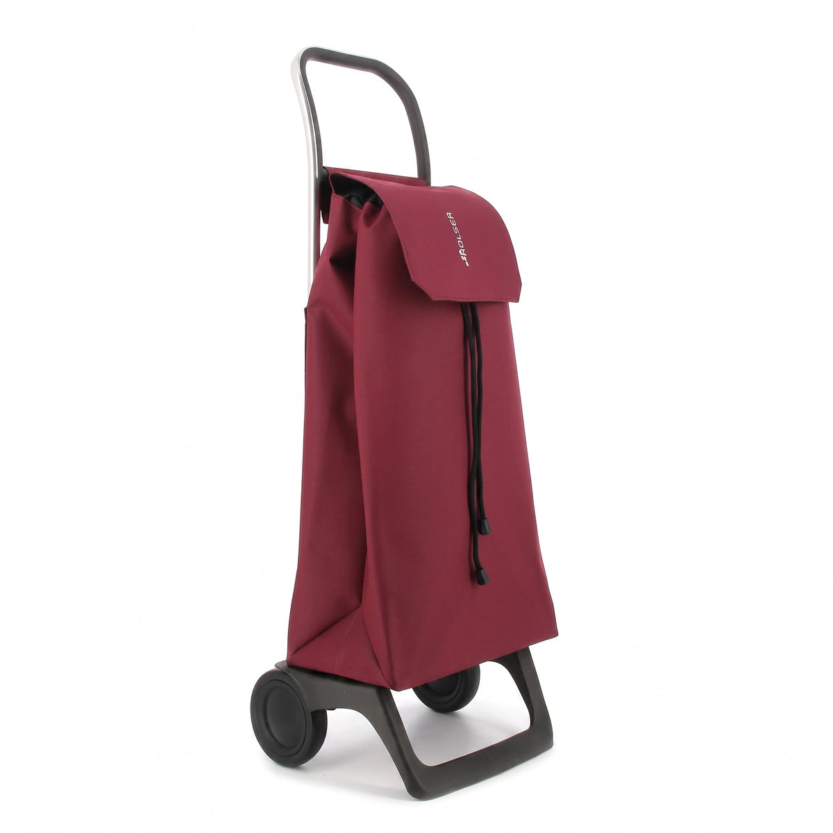 Burgundy Jet LN Joy Aluminum-Frame Folding Shopping Cart, 2-Wheel