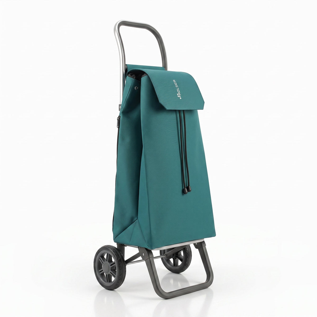 Pine Green Jet LN Joy Aluminum-Frame Folding Shopping Cart, 2-Wheel