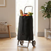 Black Jet Tweed Joy Aluminum-Frame Folding Shopping Cart – view 4