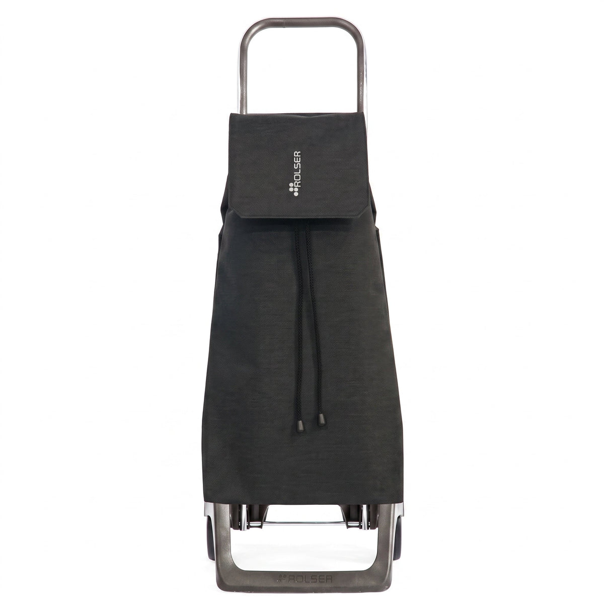 Black Jet Tweed Joy Aluminum-Frame Folding Shopping Cart