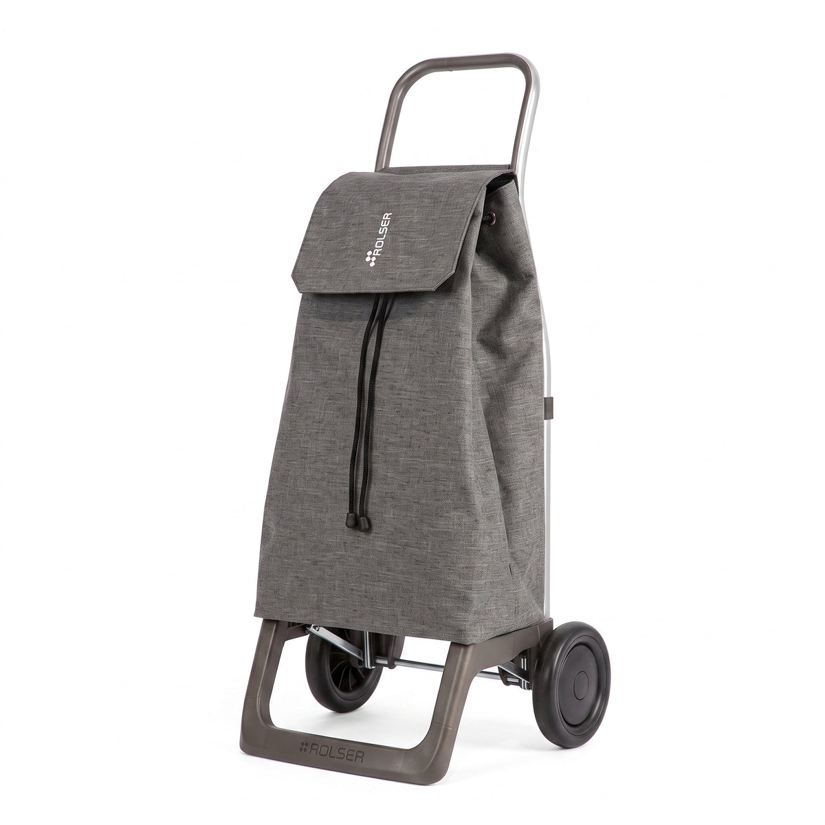 Gray Jet Tweed Joy Aluminum-Frame Folding Shopping Cart – view 4