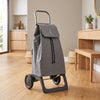 Gray Jet Tweed Joy Aluminum-Frame Folding Shopping Cart – view 5