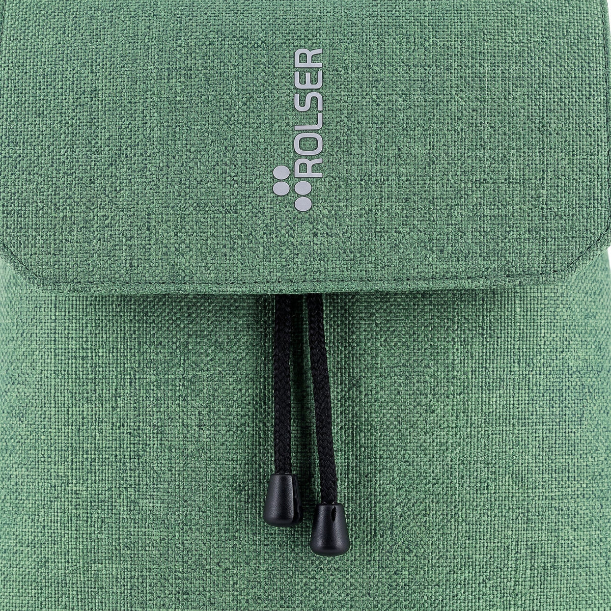 Jade Green Jet Tweed Joy Aluminum-Frame Folding Shopping Cart – view 5
