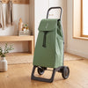 Jade Green Jet Tweed Joy Aluminum-Frame Folding Shopping Cart – view 2