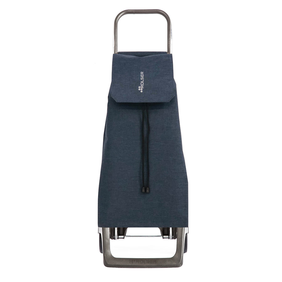 Navy Jet Tweed Joy Aluminum-Frame Folding Shopping Cart