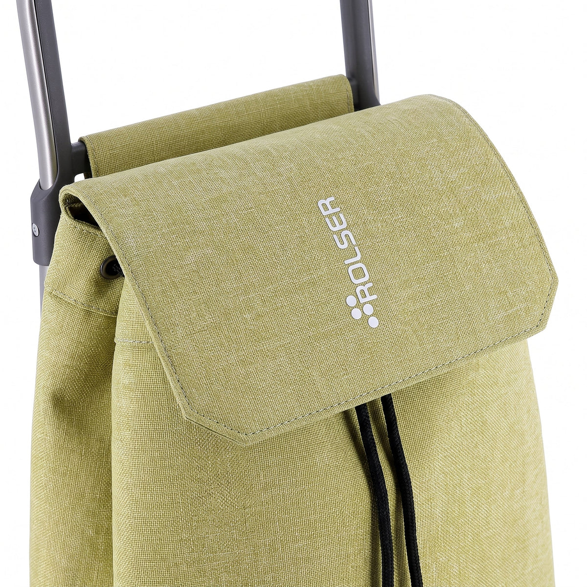 Sage Green Jet Tweed Joy Aluminum-Frame Folding Shopping Cart – view 4