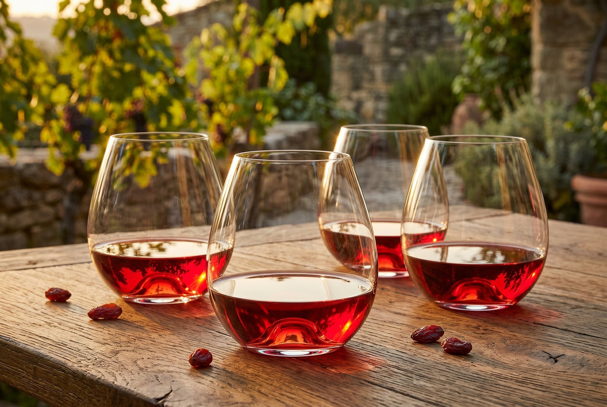 Stemless Burgundy Balloon Wine Glasses, 19.1 oz, Set of 4 – view 4
