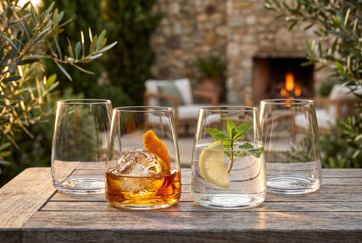 Whiskey Rocks Glasses, 13.2 oz, Set of 4 – lifestyle