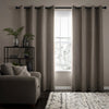 Herringbone Room Darkening Grommet Curtain Panel, 52 x 84 in, Taupe