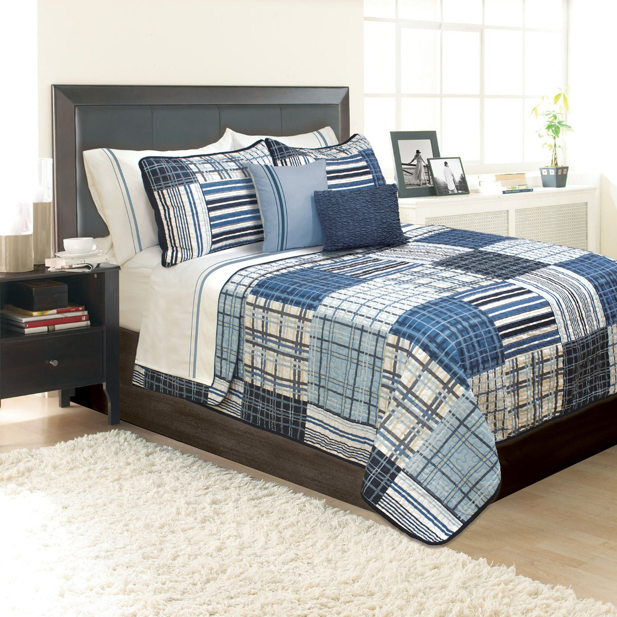 Quilt 3 Piece Set Duncan King Navy