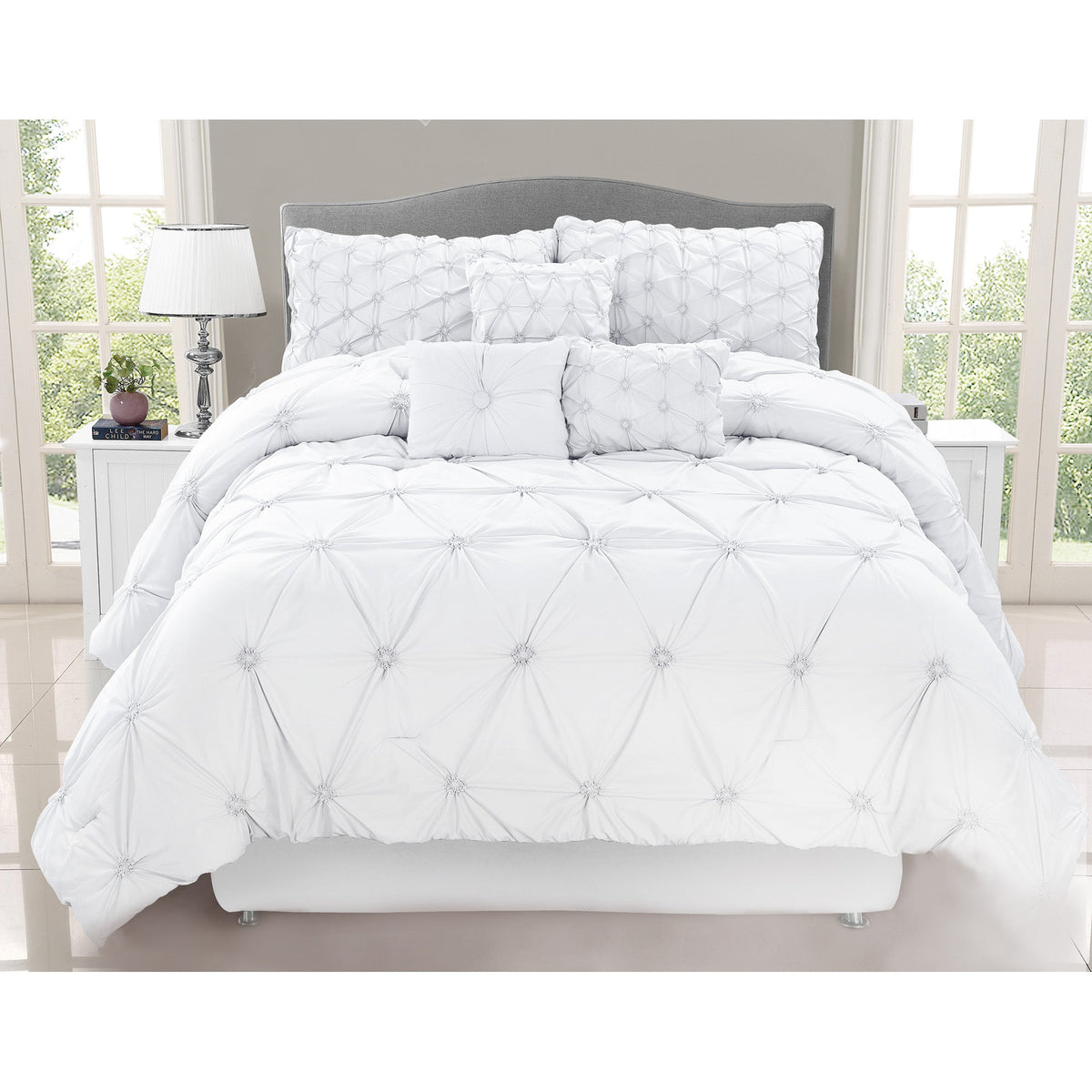 Comforter Chateau 7 Piece King White