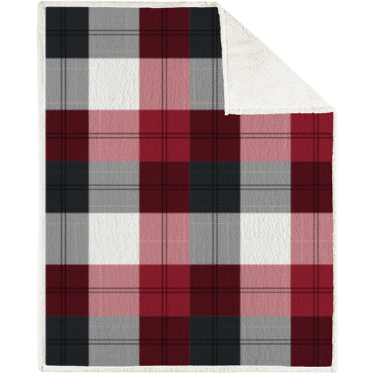 Super Soft Printed Reversible Blanket Throw Sherpa Home Decor Bedding 48X60 Red Buffalo