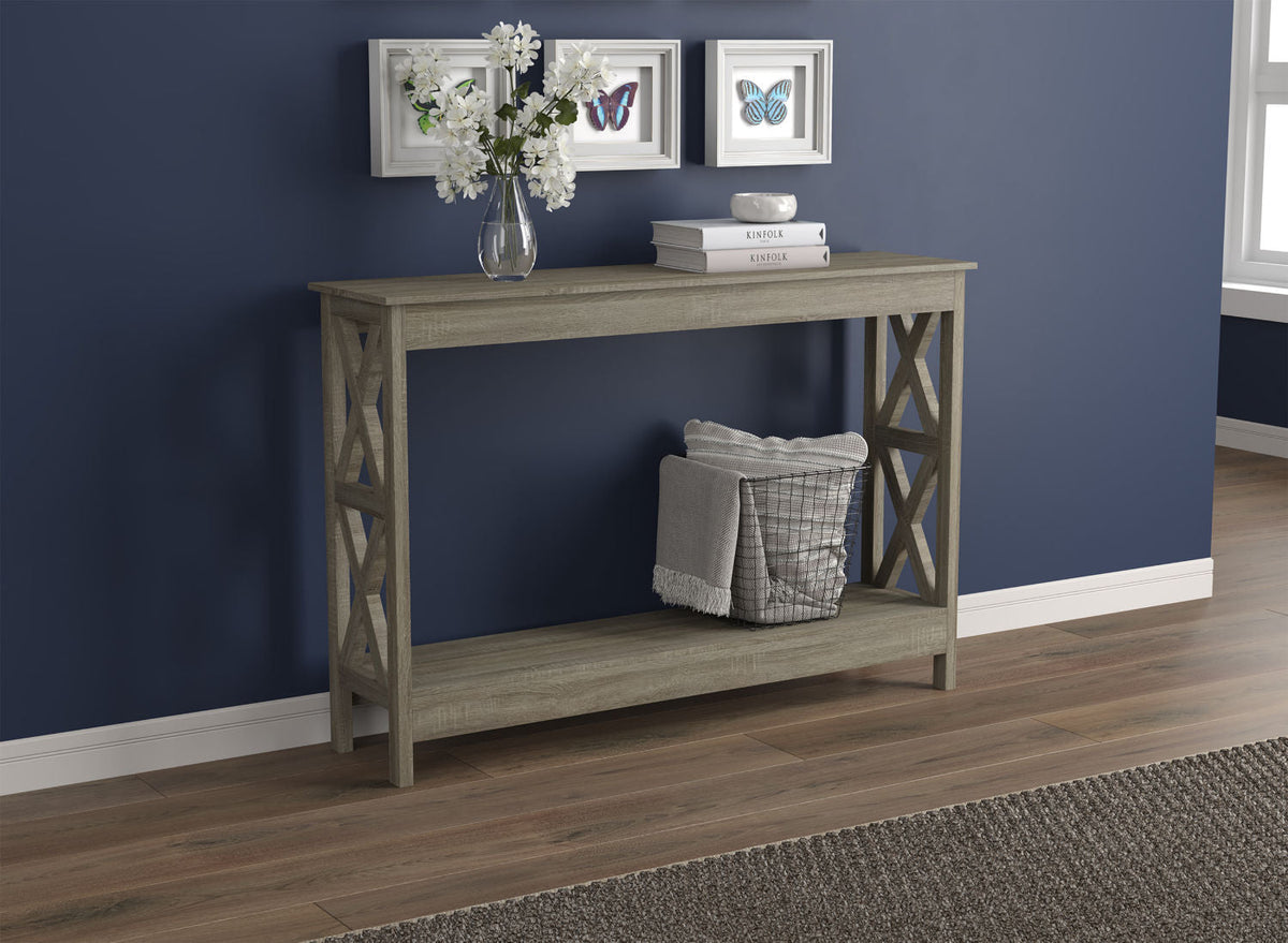 Console Sofa Table Dark Taupe 1 Shelf